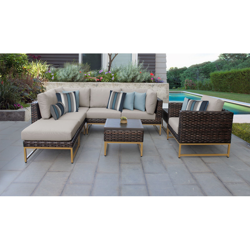 Mcclurg 8 Piece Sectional Seating Group with Cushions AllModern